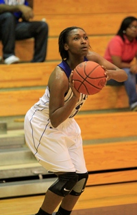 Junior forward Jazzmin Smith registered her fifth double-double of the season in 61-47 victory over Philander Smith College